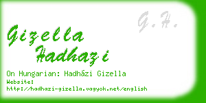 gizella hadhazi business card